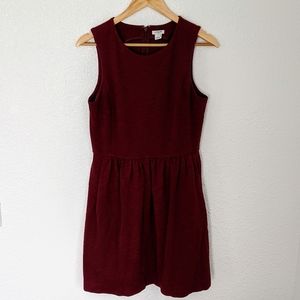 J Crew Burgundy A-line dress